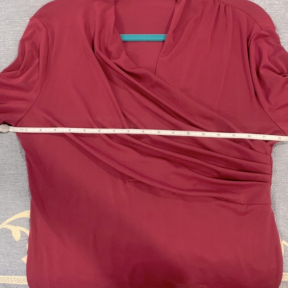 Lily by Firmiana Size S Plum Cross over Blouse - Picture 6 of 6